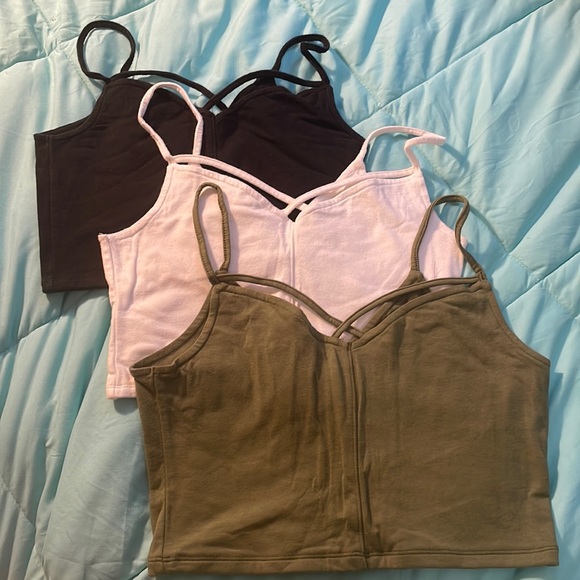 Hollister Tops - 3 Piece Crop Tank Bundle